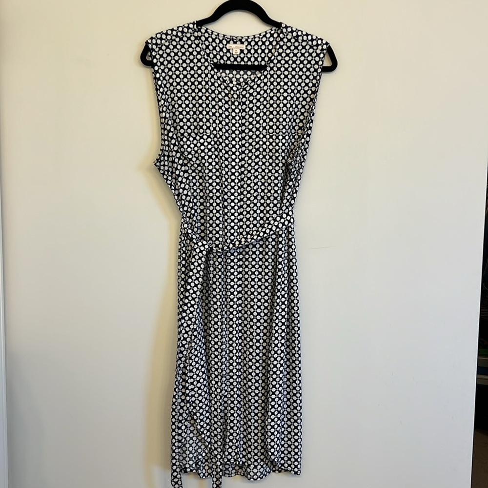 GAP Polka Dot belted Sleeveless shirt Dress XL
